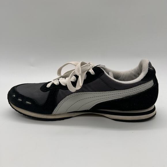 Puma Shoes Womens Size 5.5 Gray Black White Low Top Casual Athletic Sneakers - Picture 2 of 9